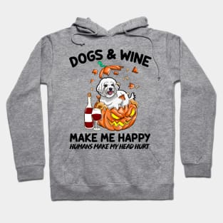 Poodle & Wine Make Me Happy Humans Make My Head Hurt T-shirt Hoodie